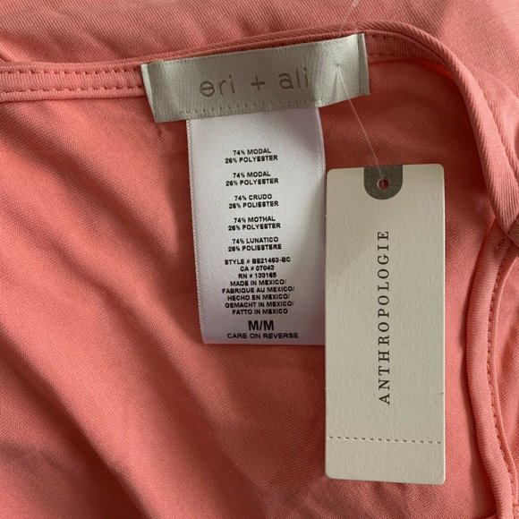 Anthropologie Eri + Ali Sheer Open Back Pullover Tank  Top Medium M New NWT - Picture 3 of 5